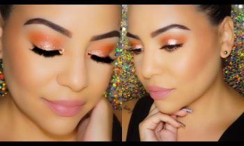Summer Affordable Drugstore Full Face Makeup Tutorial ! Peachy Orange look !