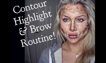 current highlight contour and brow routine | beeisforbeeauty