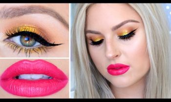 Vibrant Yellow Gold Glitter & Bold Lips! ♡ Chatty Tutorial