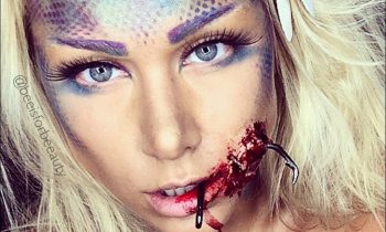 hooked mermaid sfx ariel halloween makeup tutorial