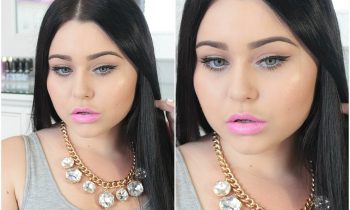 Easy Classic Winged Eyeliner & Pink Pop Lips Makeup Look ♡