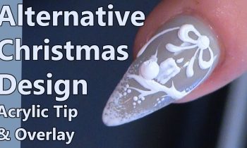 Alternative Christmas Nail Design  – Acrylic Sculpting – Short Almond Shaped Nail Tutorial
