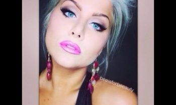 bold pink lip glam makeup tutorial