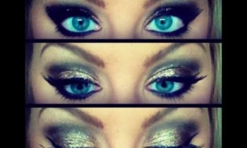 bronze glitter eye tutorial