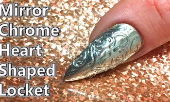 Heart Shaped Locket in Gel with Mirror Chrome – Nail Tutorial