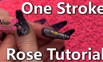 One Stroke Flower with Gold Transfer Foil Tutorial