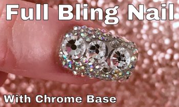 Full Bling Nail with Mirror Chrome Base