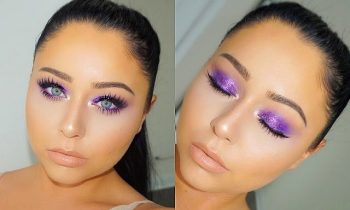 Purple GLITTER GLAM Makeup Tutorial