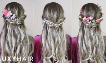 Easy & Quick Hairstyle With Flowers (Perfect For Spring & Summer) | Luxy Hair