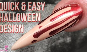 Dripping Blood Nail Tutorial  – Metallic Gel Polish – Easy Halloween Design