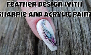 Feather Design with Sharpie and Acrylic Paint