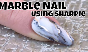 Marble Effect Nail using Sharpie