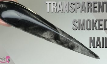 Transparent Smokey Nail Design – Acrylic Stiletto Nail – Subtle Halloween Design