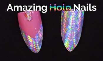 Amazing Holographic Nails – Fish Tail Plaited Design