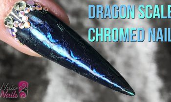 Dragon Skin Chrome Nail Design – Extreme Acrylic Stiletto