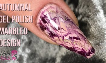Easy Autumn Marbled Nail – Gel Polish Nail Design