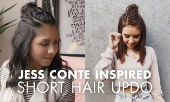 Half Updo for Short Hair (Jess Conte Inspired)