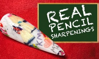 REAL PENCIL SHARPENINGS ENCAPSULATED IN A NAIL – #SKOOLDAYZ