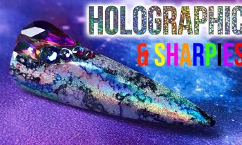 Sharpie and Holochrome Nail Design  – Step by Step Tutorial