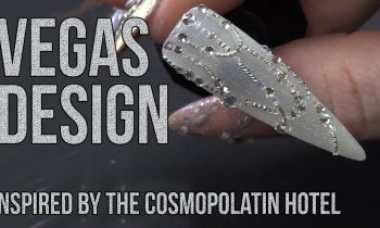 BLINGY NAIL DESIGN INSPIRED BY THE CHANDELIER BAR AT THE COMSOPOLITAN HOTEL IN LAS VEGAS