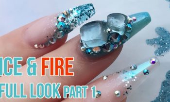 Ice & Fire full look part 1 – How to Sculpt Acrylic Nails – Full Cover, Smile line & Glass Ombre
