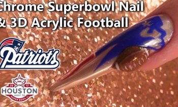 Superbowl 2017 New England Patriots Themed Sculpted Nail