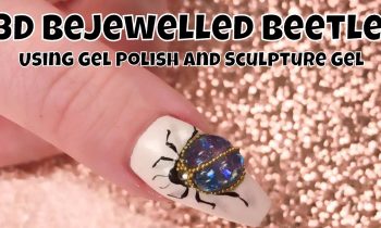 3D Bejewelled Beetle Design using Sculpture Gel and Gel Polish