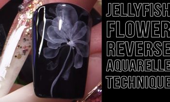 Jellyfish Flower using the Reverse Aquarelle Technique