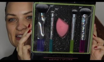 Simple Holiday Glitter Makeup Tutorial & Limited Edition Neon Lights | Real Techniques