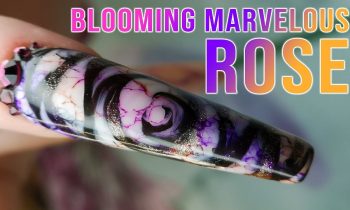 Watercolour Sharpie Design on a Blooming Gel Rose – Step By Step Nail Art With Meg Feather