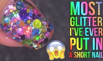 MOST GLITTER I'VE EVER PUT IN A SHORT NAIL