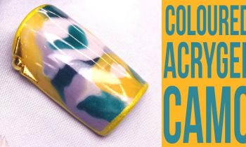 Colour Mixed AcryGel Camo / Camouflage Nail Art