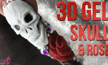 3D Gel Skull & Rose – Halloween Nail Design – 3D Sculpting Gel