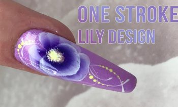 One Stroke Lily Design – Step by Step Nail Art Tutorial